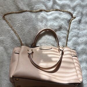Michael Kors Blush Pink Handbag with Gold Chain
